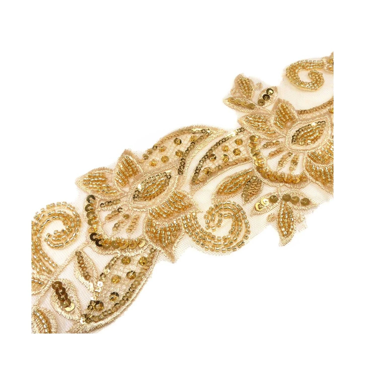 Aplicación Bordada Pareja Jaipur 9x36cm. Oro 4 Aplicación Bordada Pareja Jaipur 9x36cm. Oro - Imagen 2