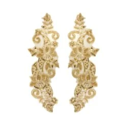 Aplicación Bordada Pareja Jaipur 9x36cm. Oro