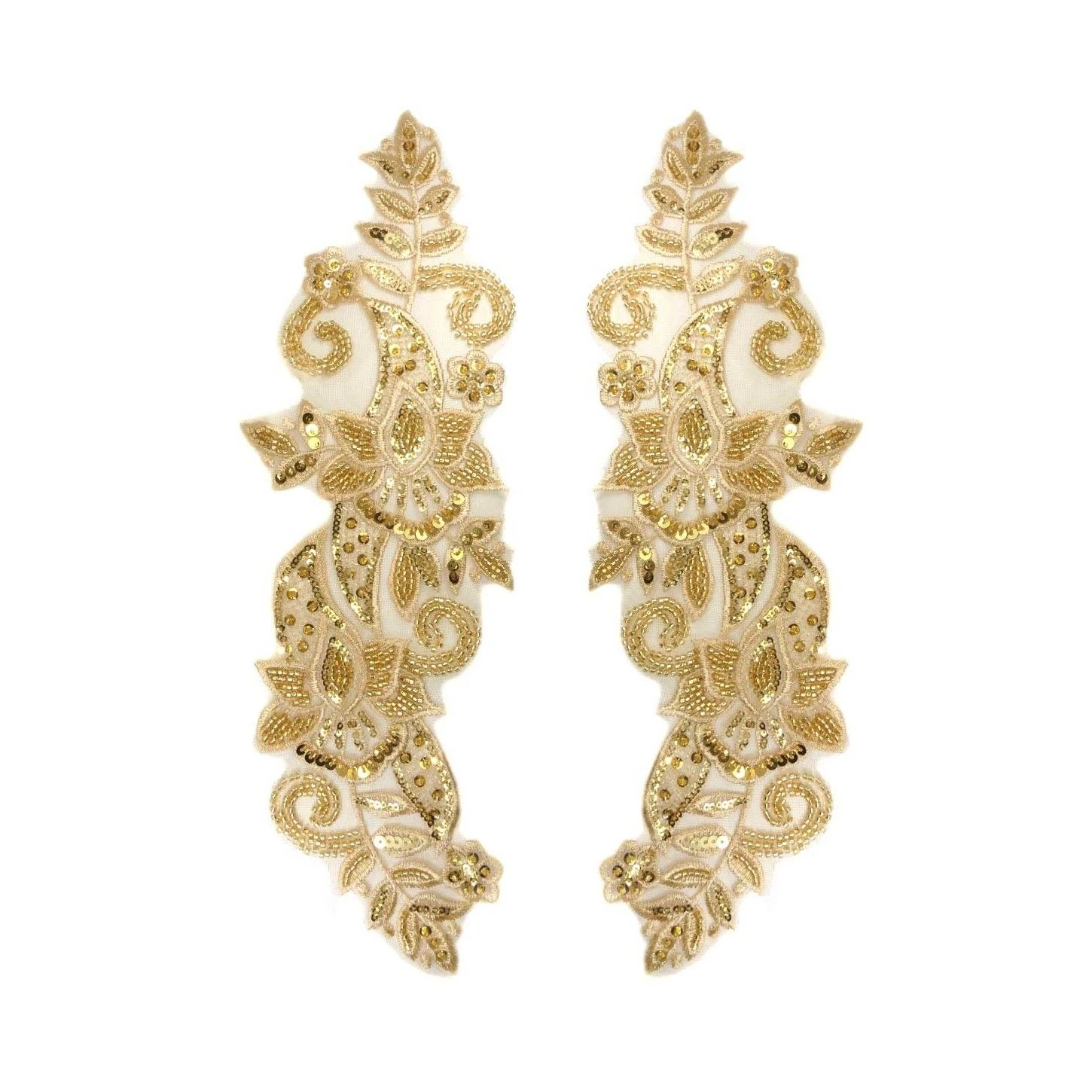 Aplicación Bordada Pareja Jaipur 9x36cm. Oro 3 Aplicación Bordada Pareja Jaipur 9x36cm. Oro