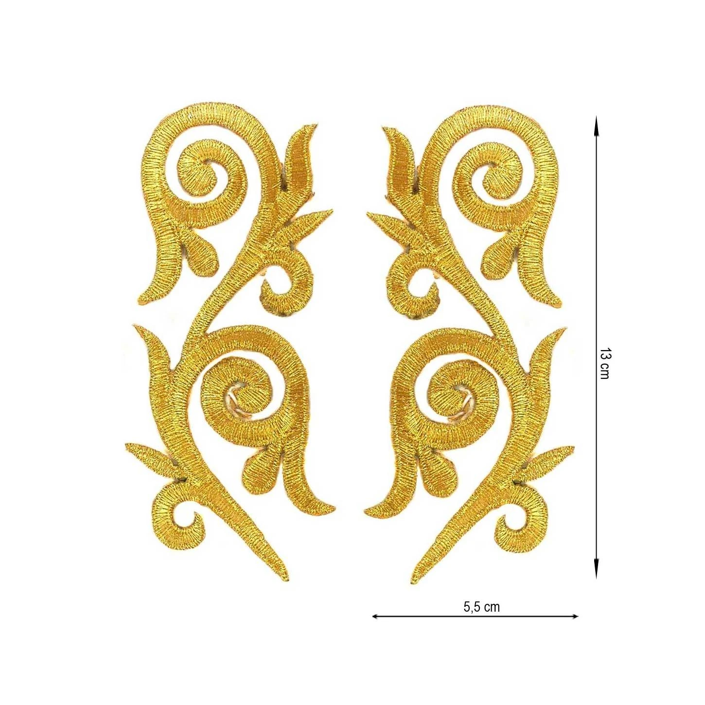 Aplicación Bordada Termo Pareja 13x5,5cm. Filigrana 3 Aplicación Bordada Termo Pareja 13x5,5cm. Filigrana