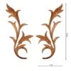 Aplicación Bordada Termo Cobre Ramas. Pareja De 5x13cm -Merceria Botton aplicacion bordada termo cobre ramas pareja de 5x13cm