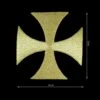 Aplicación Bordada Termo Dorada 10x10cm. Cruz Templario -Merceria Botton aplicacion bordada termo dorada 10x10cm cruz templario