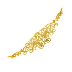 Aplicación Bordada Termo Gigante Dorada. Cenefa Floral