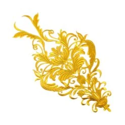 Aplicación Bordada Termo Gigante Dorada. Cenefa Simétrica