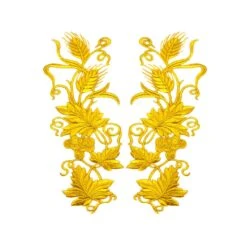 Aplicación Bordada Termo Pareja Racimo Uvas Y Espigas