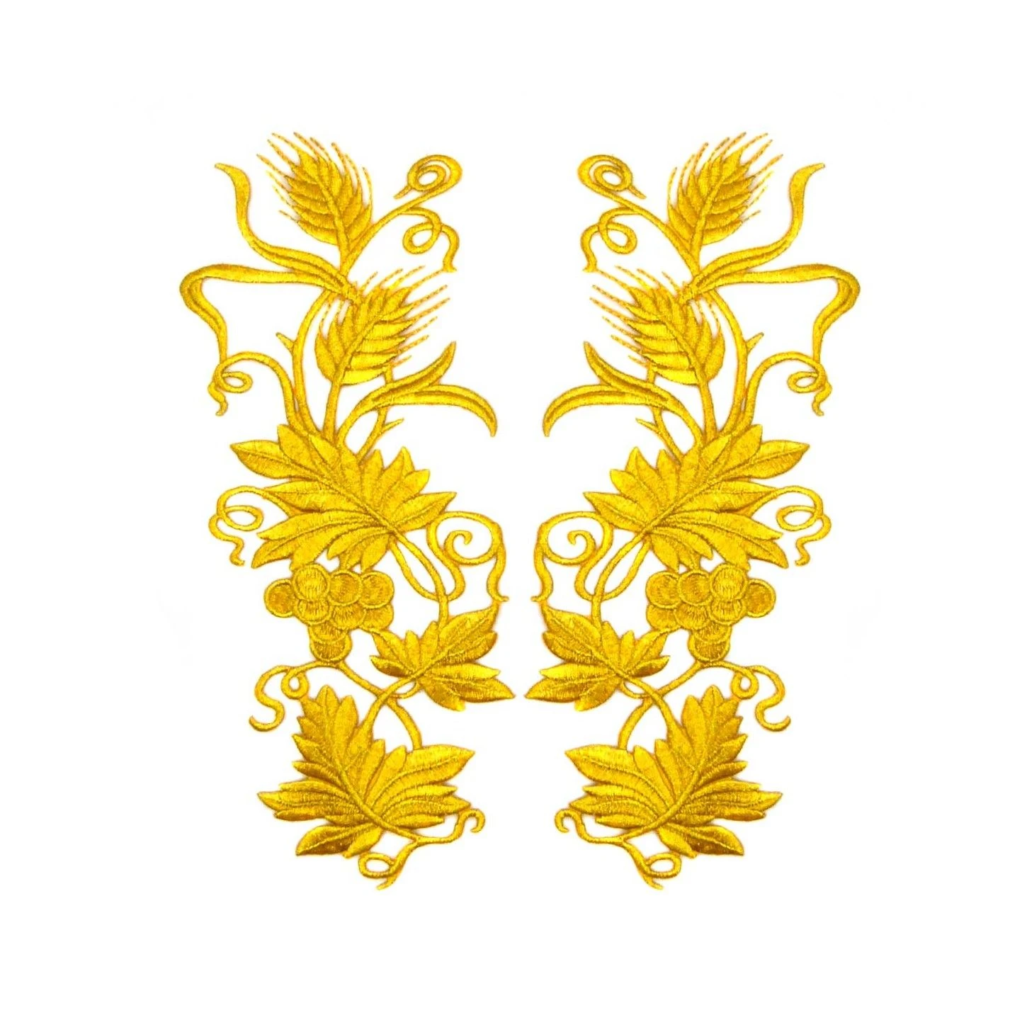 Aplicación Bordada Termo Pareja Racimo Uvas Y Espigas 3 Aplicación Bordada Termo Pareja Racimo Uvas Y Espigas