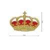 Aplicación Bordada Termoadhesiva Corona Real 6x4cm. Oro