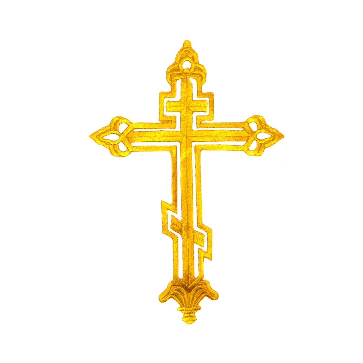 Aplicación Bordada Termoadhesiva Cruz Dorada Grande 3 Aplicación Bordada Termoadhesiva Cruz Dorada Grande