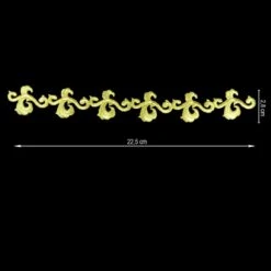 Aplicación Bordada Termoadhesiva Dorada 22,5x2,8cm. Cenefa