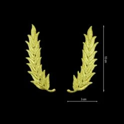 Aplicación Bordada Termoadhesiva Espigas. Oro Y Plata