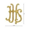 Aplicación Bordada Termoadhesiva JHS 6,5x8cm. Oro 2 Aplicación Bordada Termoadhesiva JHS 6,5x8cm. Oro -Merceria Botton aplicacion bordada termoadhesiva jhs 6x8cm oro