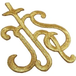 Aplicación Bordada Termoadhesiva JHS 7x9cm. Oro -Merceria Botton aplicacion bordada termoadhesiva jhs 7x9cm oro 1
