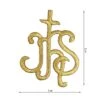Aplicación Bordada Termoadhesiva JHS 7x9cm. Oro 2 Aplicación Bordada Termoadhesiva JHS 7x9cm. Oro -Merceria Botton aplicacion bordada termoadhesiva jhs 7x9cm oro