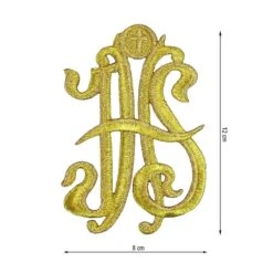 Aplicación Bordada Termoadhesiva JHS 8x12cm. Oro