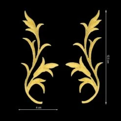 Aplicación Bordada Termoadhesiva Pareja 4x12,5cm. Oro Y Plata