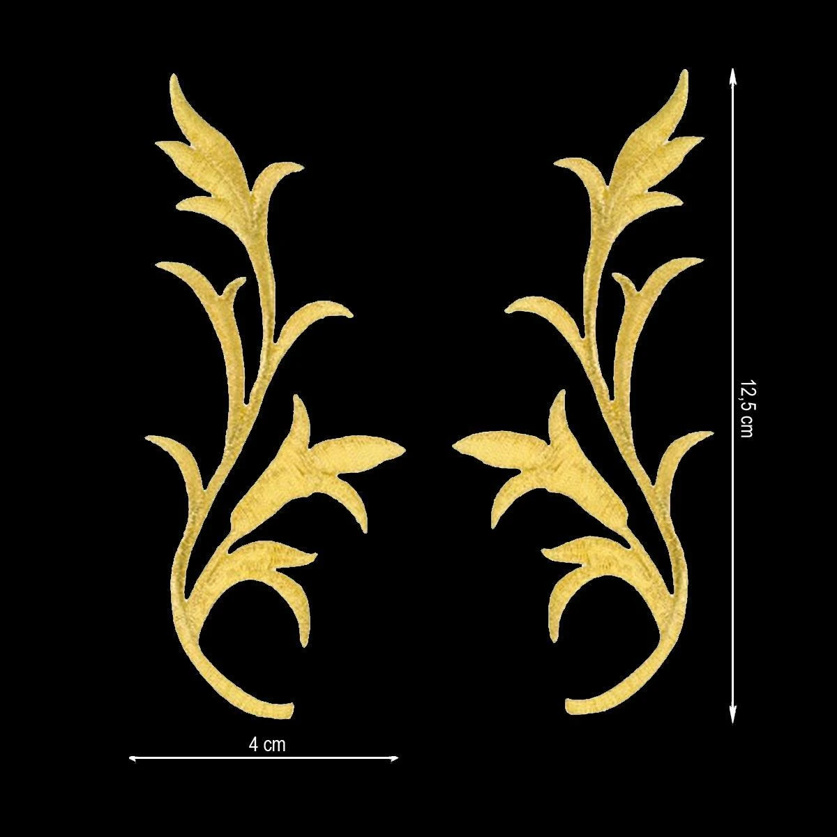Aplicación Bordada Termoadhesiva Pareja 4x12,5cm. Oro Y Plata 3 Aplicación Bordada Termoadhesiva Pareja 4x12,5cm. Oro Y Plata