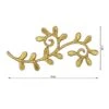 Aplicación Bordada Termoadhesiva Rama 9x4cm. Oro -Merceria Botton aplicacion bordada termoadhesiva rama 9x4cm oro