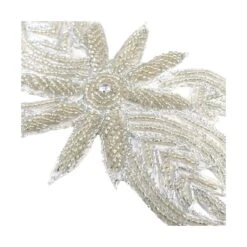 Aplicación Con Rocalla Plateada. 8x25cm -Merceria Botton aplicacion con rocalla plateada 8x25cm2 1