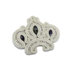 Aplicación Corona Cordón Plata Y Strass 5 Aplicación Corona Cordón Plata Y Strass -Merceria Botton aplicacion corona cordon plata y strass 1