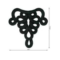 Aplicación Pasamanería Triángulo Negro