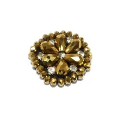 Aplicación De Tupis Ocre Con Strass 45mm