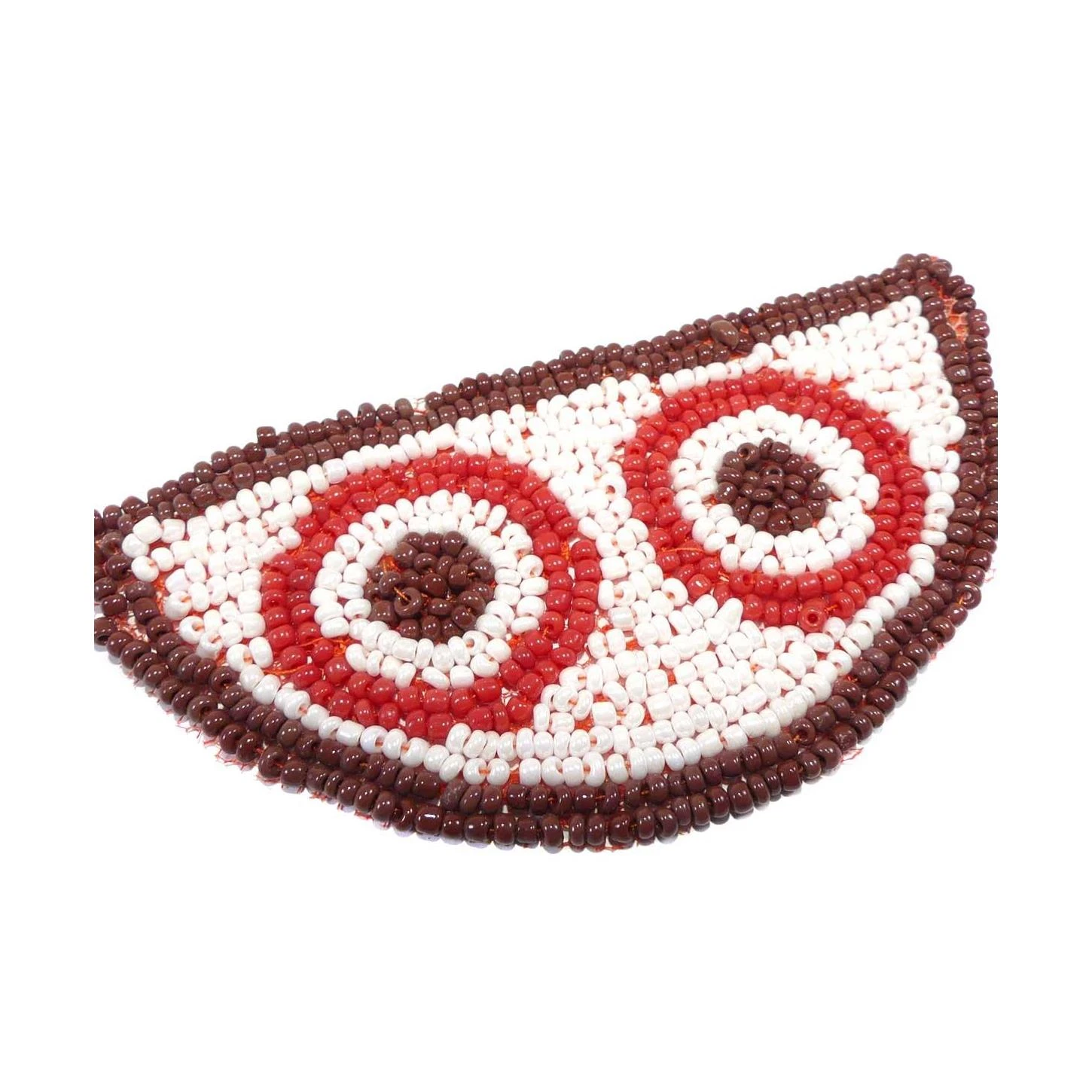 Aplicación étnica Con Rocalla 10x5,5cm. Blanco Y Rojo 4 Aplicación étnica Con Rocalla 10x5,5cm. Blanco Y Rojo - Imagen 2