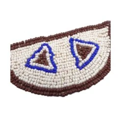 Aplicación étnica Con Rocalla 10x5cm. Marrón Y Crudo -Merceria Botton aplicacion etnica con rocalla 10x5cm marron y crudo 1