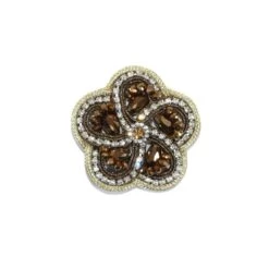 Aplicación Flor De Tupis Y Strass. Varios Colores