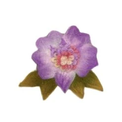 Aplicación Flor Lana Matizada 10,5x9cm