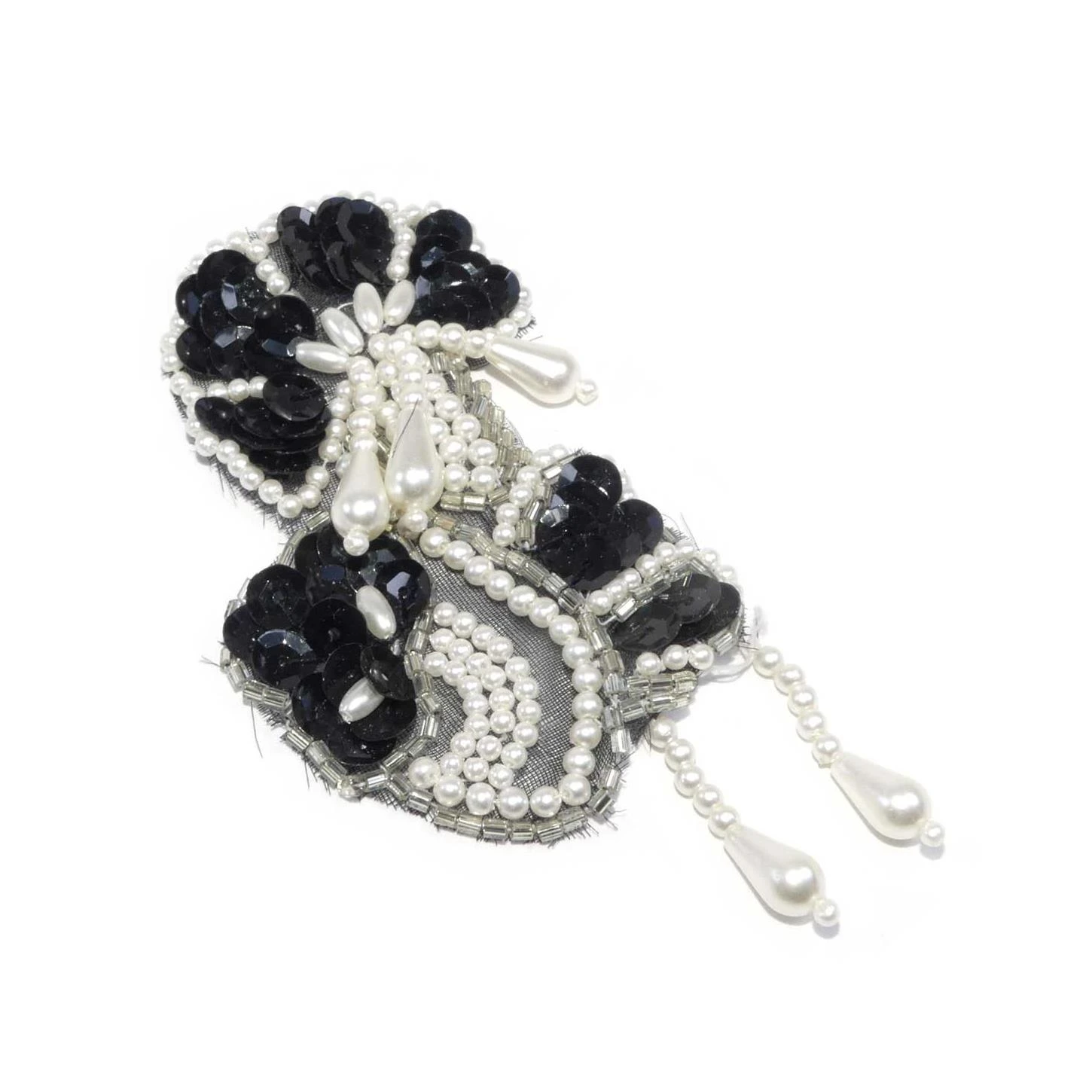 Aplicación Floral De Perlas Y Lentejuelas 4 Aplicación Floral De Perlas Y Lentejuelas - Imagen 2