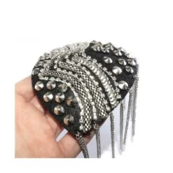 Aplicación Hombrera Cadenas, Tachas Y Strass. Varios Colores -Merceria Botton aplicacion hombrera cadenas tachas y strass 2