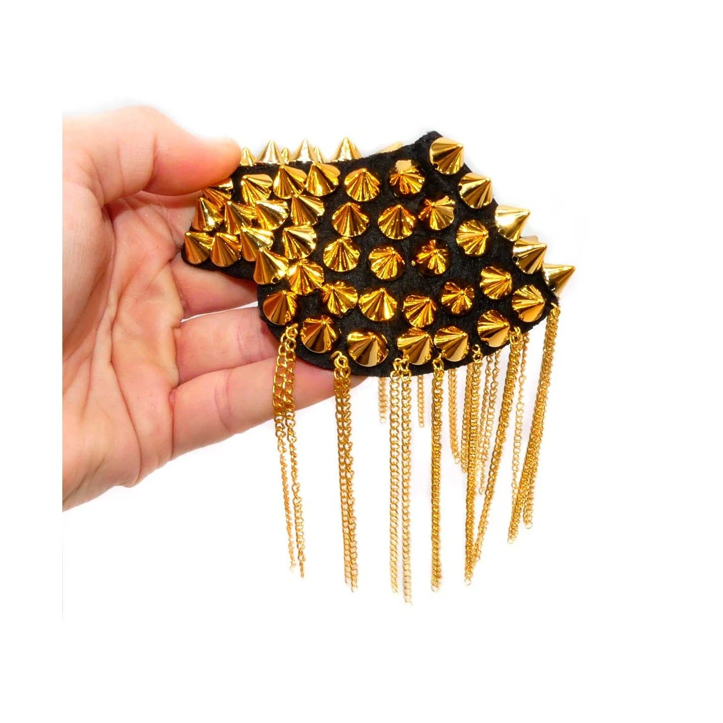 Aplicación Hombrera Cadenas Y Tachas Cónicas. Varios Colores 4 Aplicación Hombrera Cadenas Y Tachas Cónicas. Varios Colores - Imagen 2