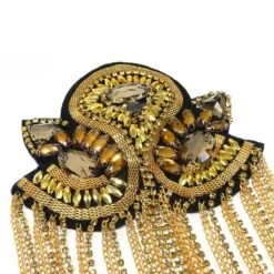 Aplicación Hombrera Metal Con Strass 6 Aplicación Hombrera Metal Con Strass -Merceria Botton aplicacion hombrera metal con strass varios colores 1