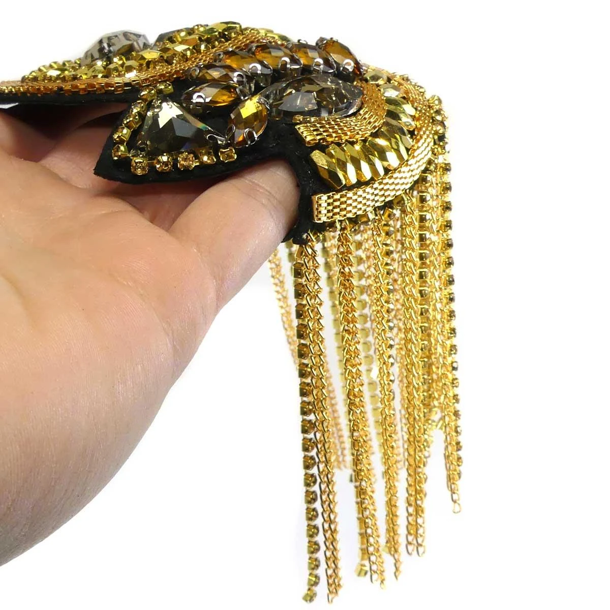 Aplicación Hombrera Metal Con Strass 5 Aplicación Hombrera Metal Con Strass - Imagen 3