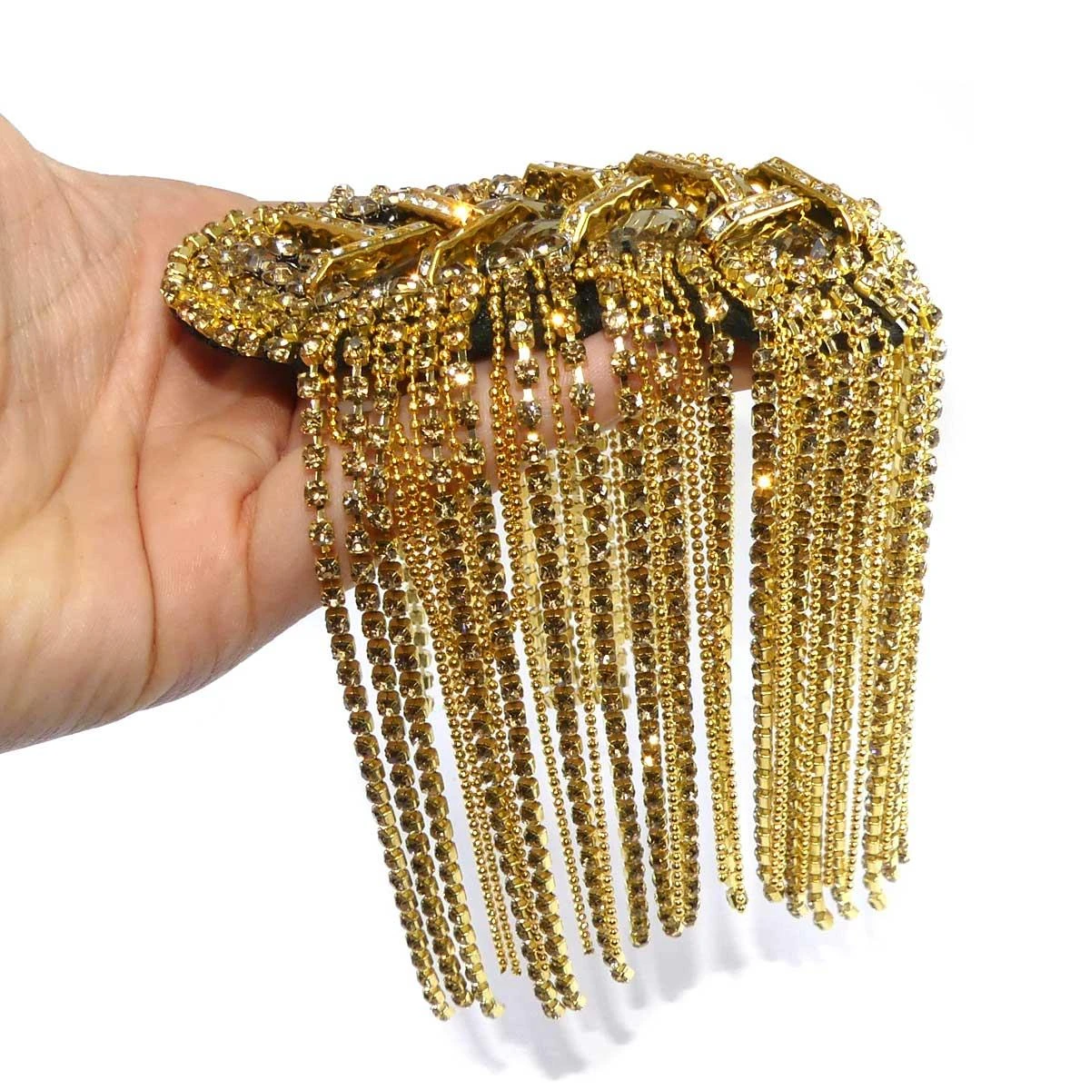 Aplicación Hombrera Oval Con Strass 4 Aplicación Hombrera Oval Con Strass - Imagen 2