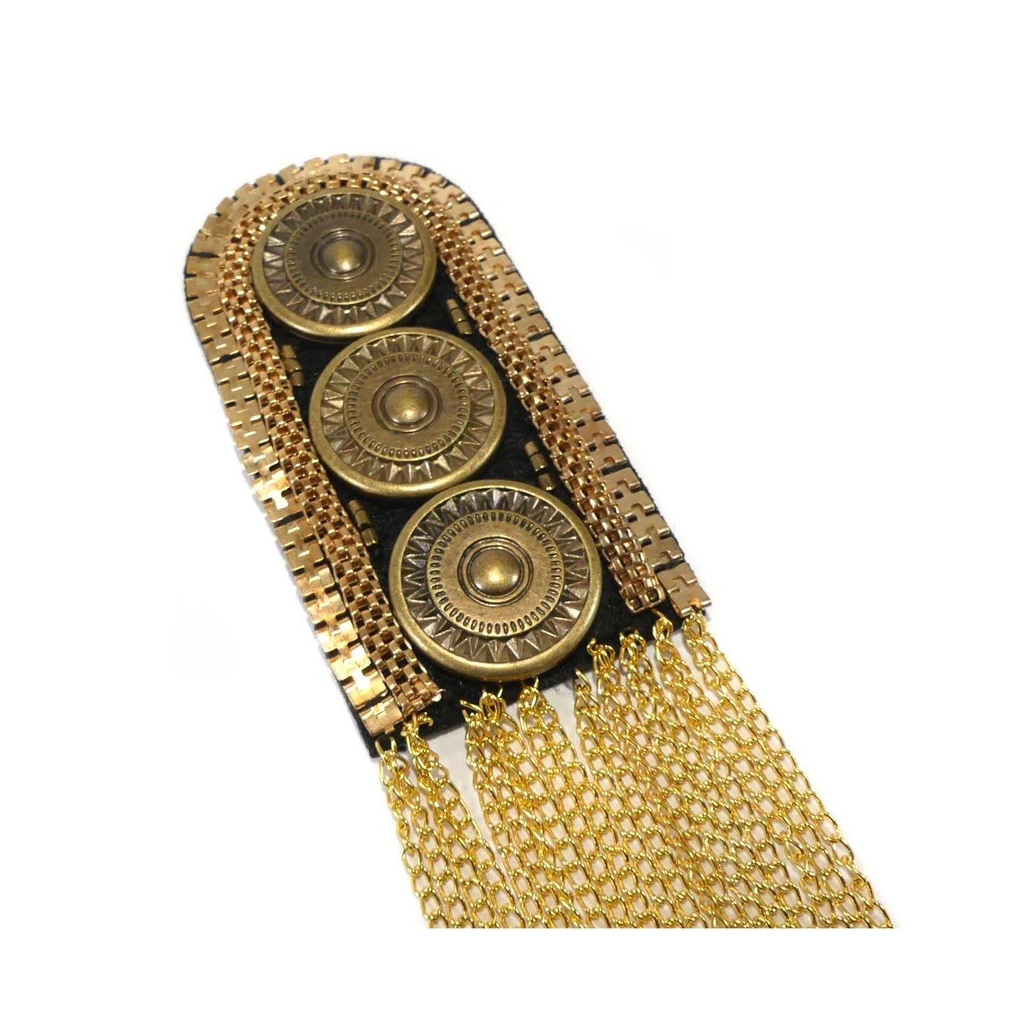 Aplicación Hombrera Rectangular Con Cadena Dorada 4 Aplicación Hombrera Rectangular Con Cadena Dorada - Imagen 2