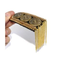 Aplicación Hombrera Rectangular Con Cadena Dorada 7 Aplicación Hombrera Rectangular Con Cadena Dorada -Merceria Botton aplicacion hombrera rectangular con cadena dorada 2