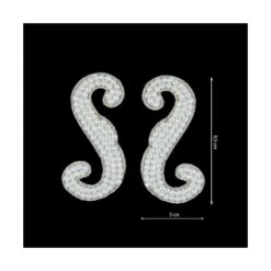 Aplicación Perlas Y Rocalla Plata. Pareja