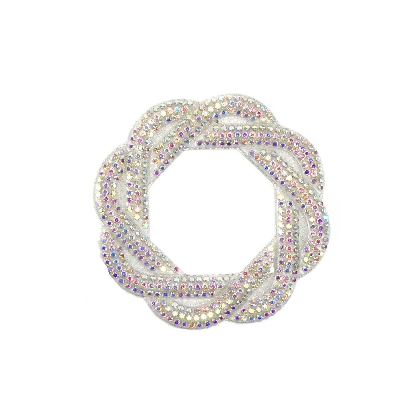 Aplicación De Strass Termo Aro Entrelazado 65mm. Varios Colores 3 Aplicación De Strass Termo Aro Entrelazado 65mm. Varios Colores