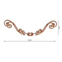 Aplicación Termo Bordada Cobre 19x3cm. Cenefa