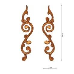 Aplicación Termo Bordada Cobre. Pareja De 2x9cm