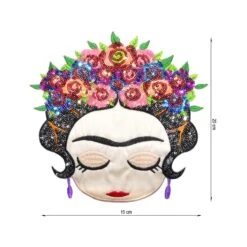 Aplicación Termo Cabeza Grande Frida Lentejuelas
