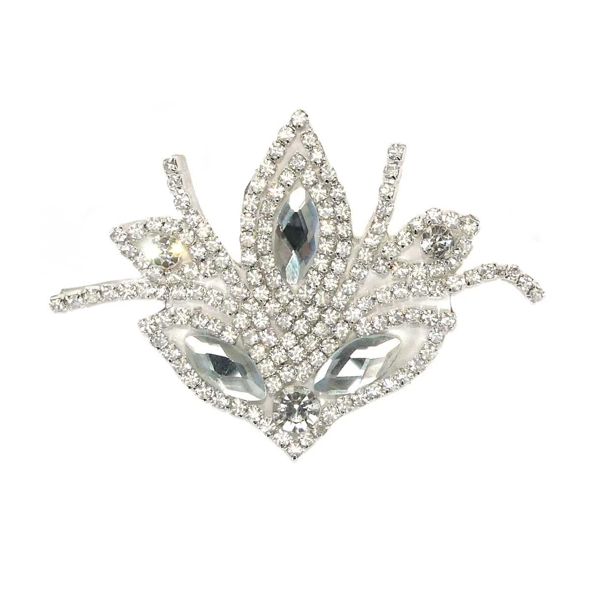 Aplicación Termo Flor Strass Y Cristal. Blanco Y Negro 3 Aplicación Termo Flor Strass Y Cristal. Blanco Y Negro