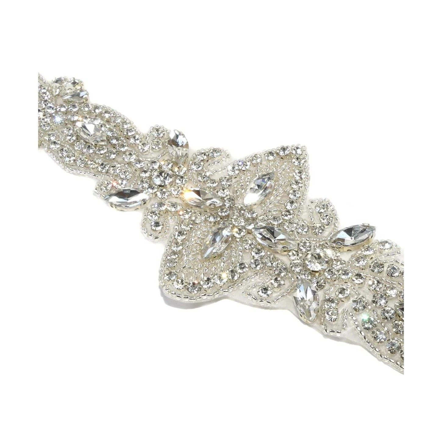 Aplicación Termo Strass Y Cristal Cinturón. 31cm X 7cm 4 Aplicación Termo Strass Y Cristal Cinturón. 31cm X 7cm - Imagen 2