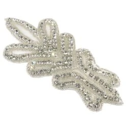 Aplicación Termo Strass Y Rocalla Flor Lis -Merceria Botton aplicacion termo strass y rocalla flor lis 1