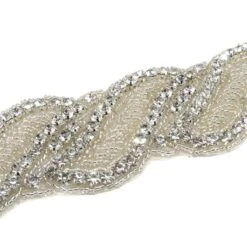 Aplicación Termo Strass Y Rocalla Trenza -Merceria Botton aplicacion termo strass y rocalla trenza 2