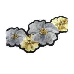 Aplicación Termoadhesiva De Flores Con Strass Y Rocalla. 12x6cm -Merceria Botton aplicacion termoadhesiva de flores con strass y rocalla 12x6cm 1