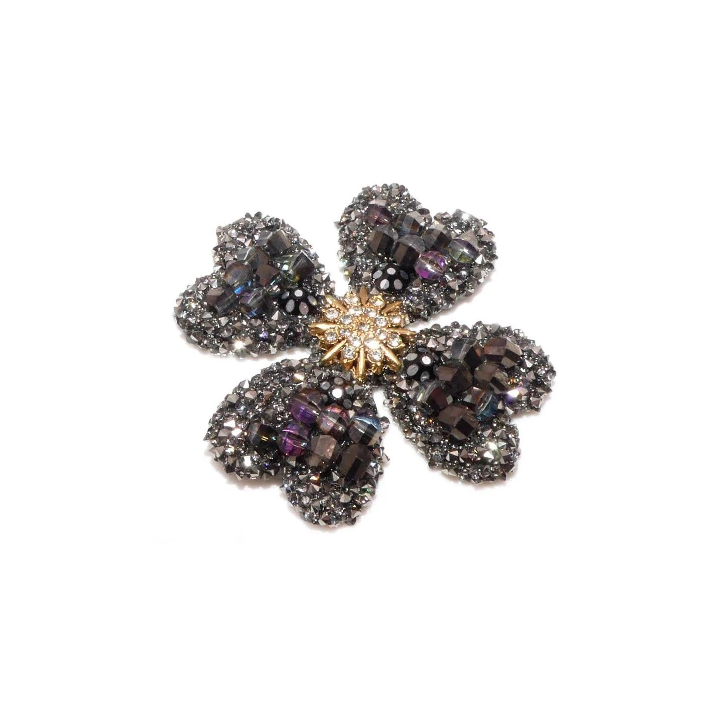 Aplicación Termoadhesiva Flor Tupis Y Strass 4,5cm. Varios Colores 3 Aplicación Termoadhesiva Flor Tupis Y Strass 4,5cm. Varios Colores