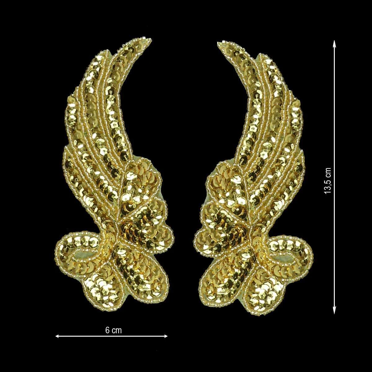 Aplicación Termoadhesiva Pareja Lentejuelas. Alas 3 Aplicación Termoadhesiva Pareja Lentejuelas. Alas