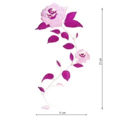 Aplicación Termoadhesiva De Rosa Bordada. Varios Colores